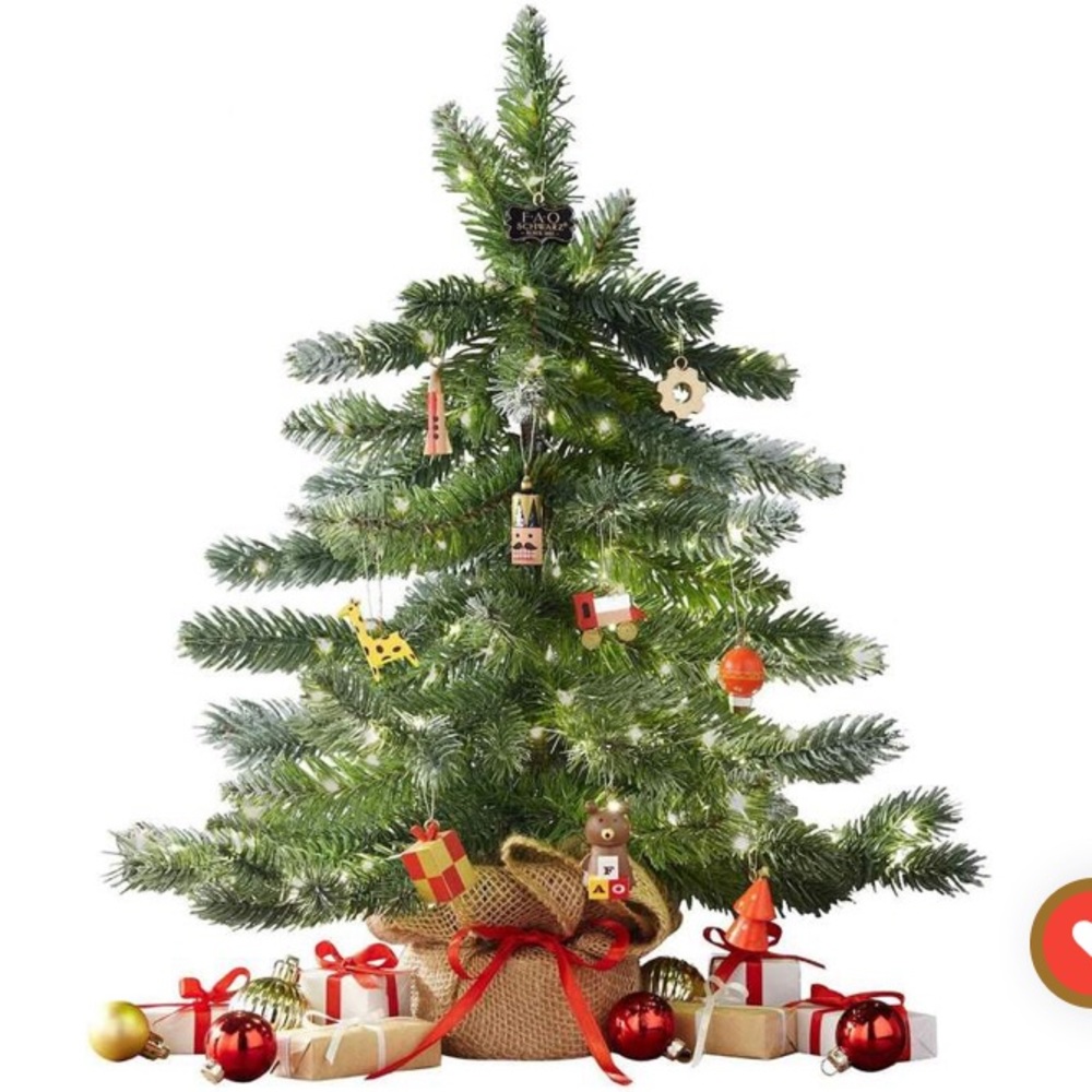 🎄FAO Schwarz Mini Holiday Ornament and Tree Set